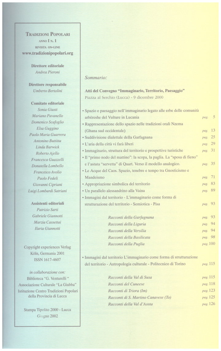 Tradizioni popolari - Rivista - Numero unico - immagine 2